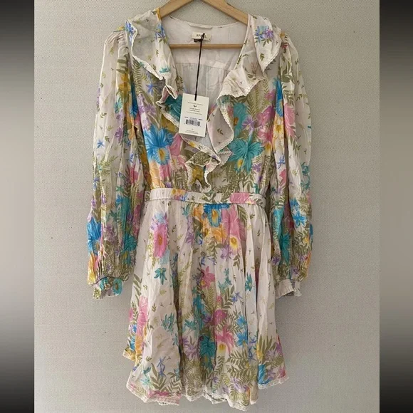 🌸SOLD🌸 Spell Lei Lei Frill Playdress Cream Floral - Picture 8 of 8